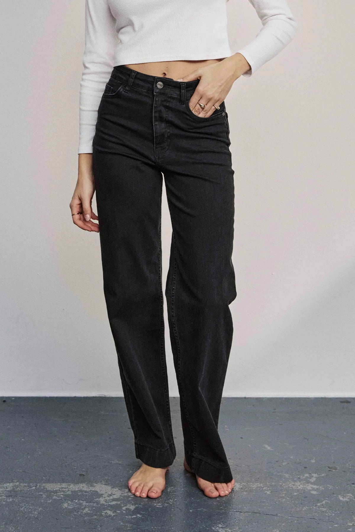 Paris long jeans black