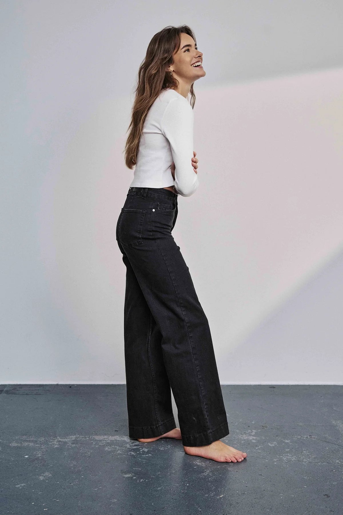 Paris long jeans black