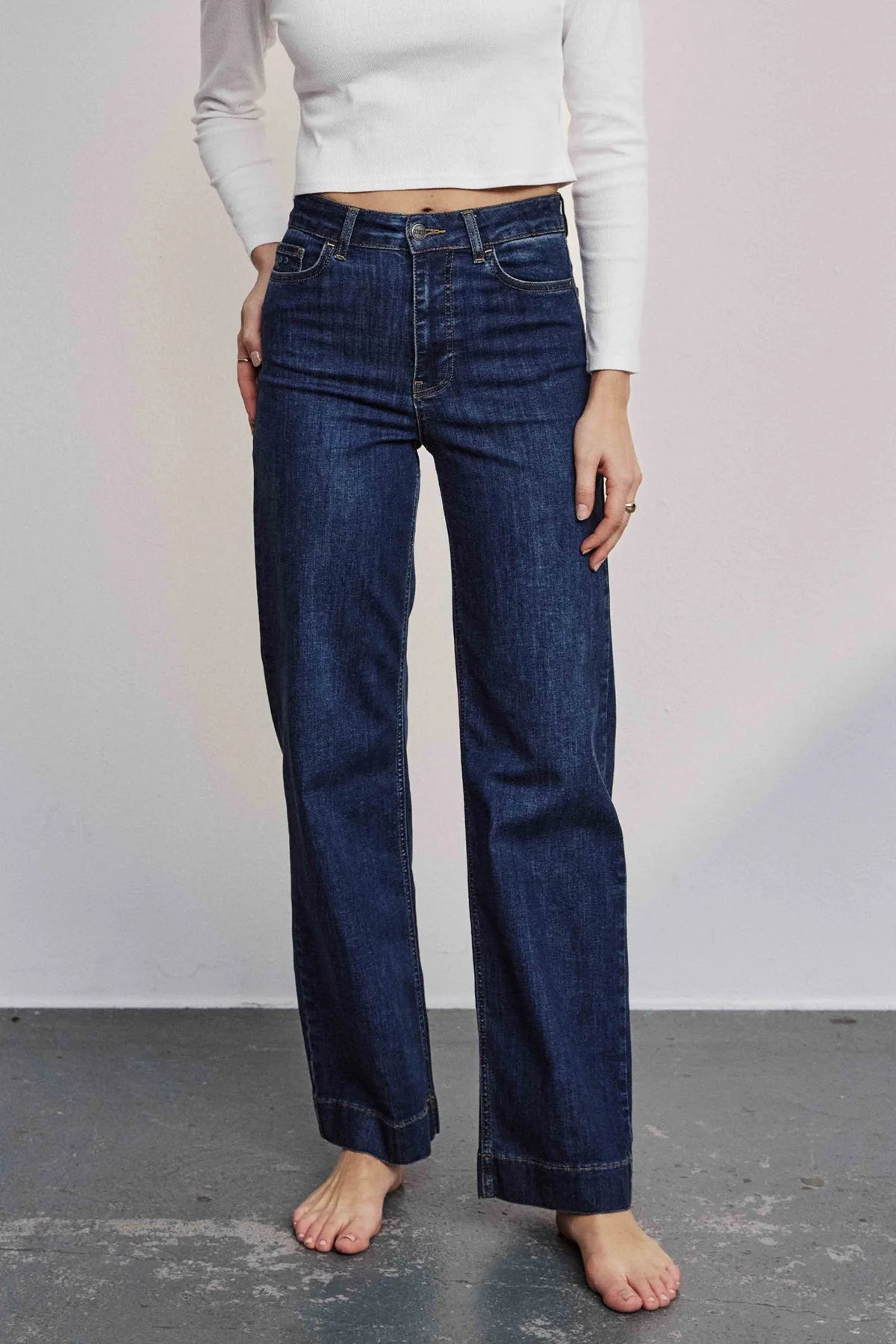 Paris long jeans dark blue
