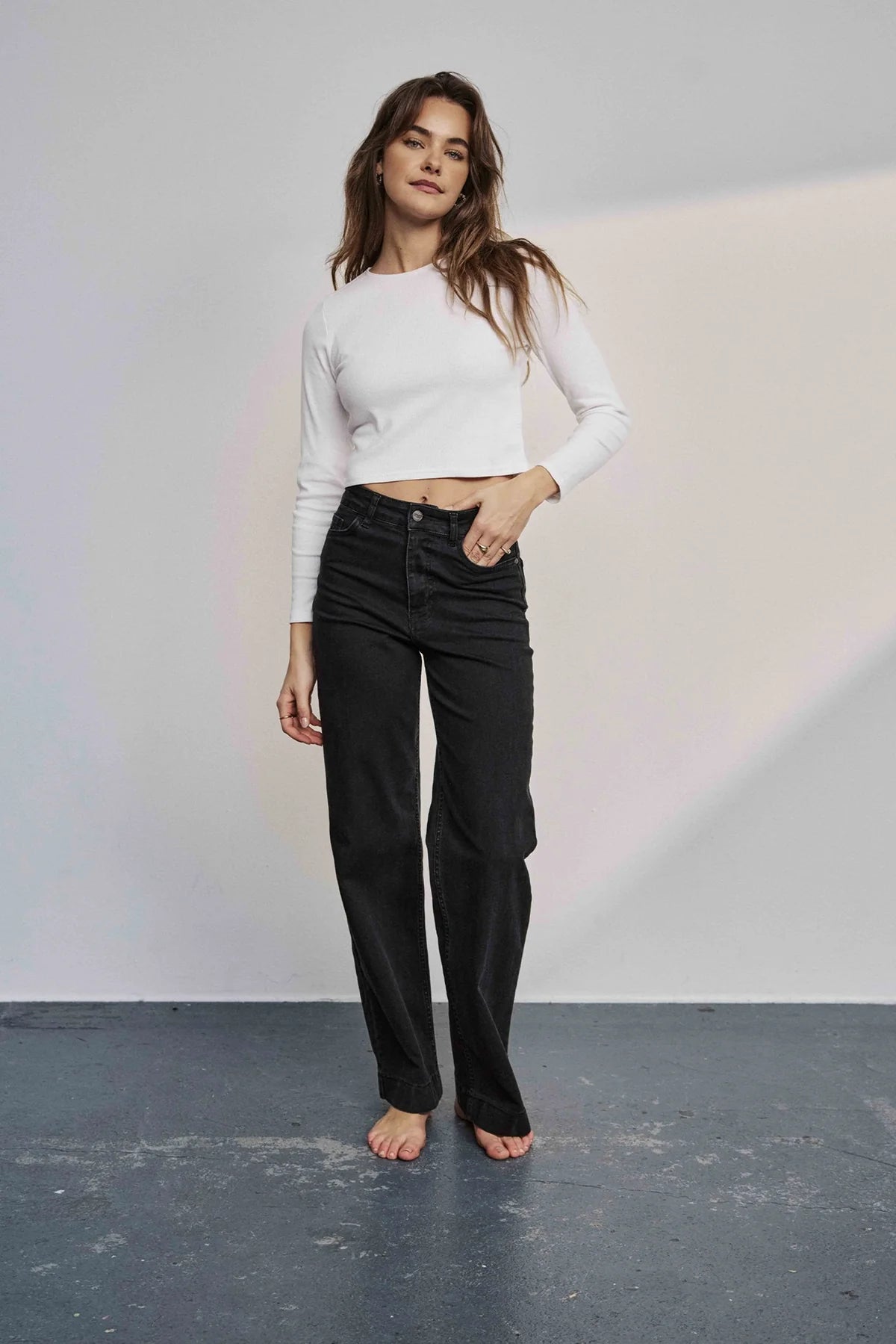 Paris long jeans black