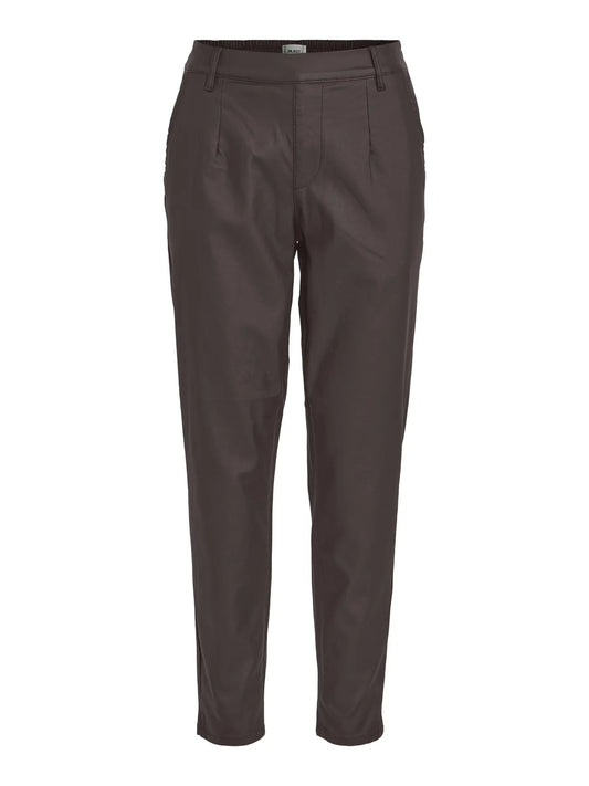Belle lisa coated pant -dark brown